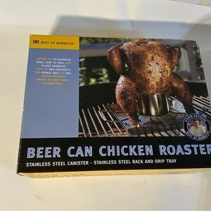 New Steven Raichlen Best of Barbecue SR8016 Beer Can Chicken Roaster Rack A2